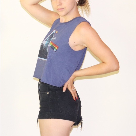 AEO Pink Floyd Crop Top Tank / Tee - Picture 4 of 6
